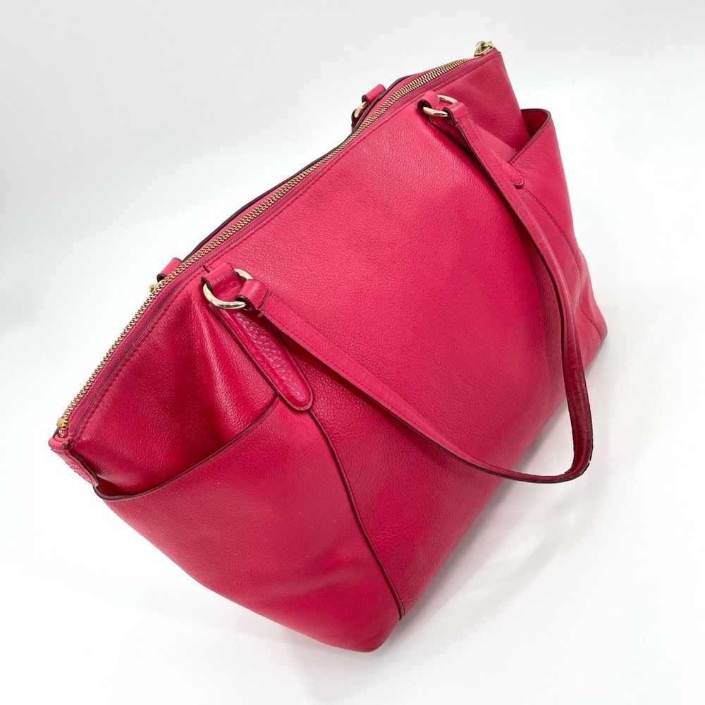 Coach Kacey ‘Fusion Pink’ Full Zip Medium Satchel - Picture 2 of 14
